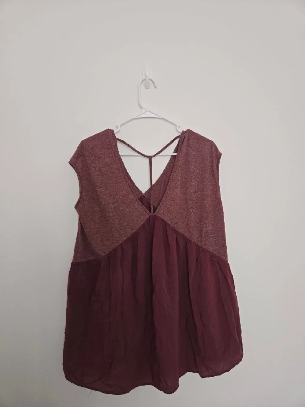 Anthropologie Meadow Rue Mauve/Wine Quincy Top - Picture 2 of 5